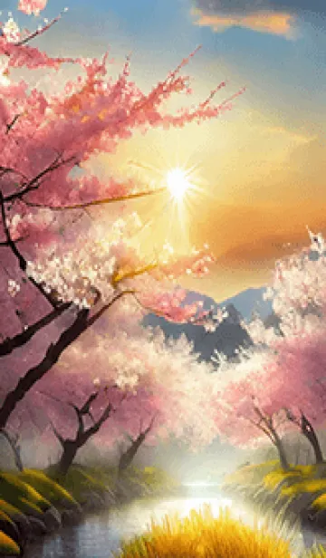 [LINE着せ替え] 優美な春の風景の着せかえ(Spring-453)の画像1