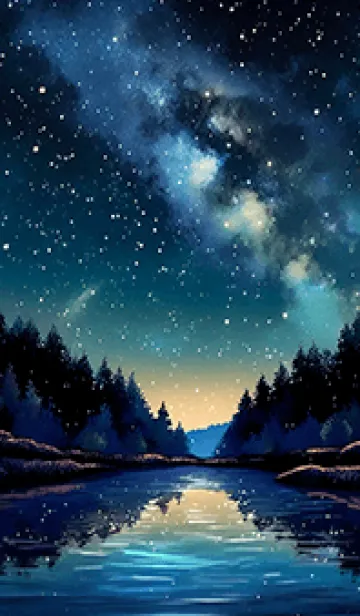 [LINE着せ替え] 綺麗な星空の夜景着せかえ#818の画像1