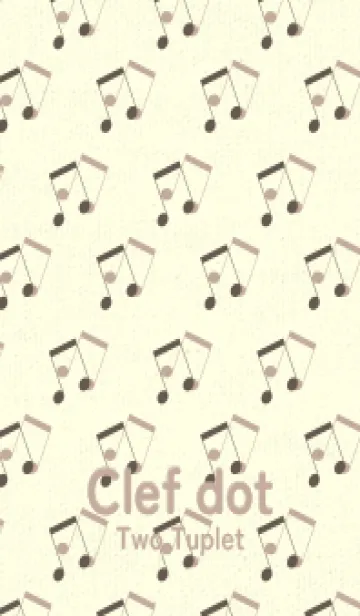 [LINE着せ替え] 2連符柄  栗色の画像1