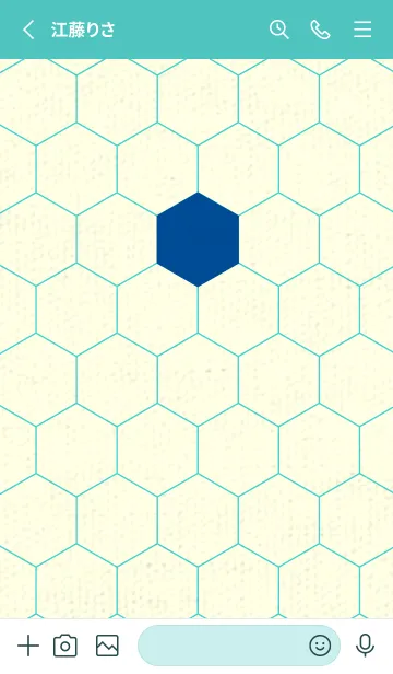 [LINE着せ替え] 六角形のきせかえ ラピスラズリーの画像2