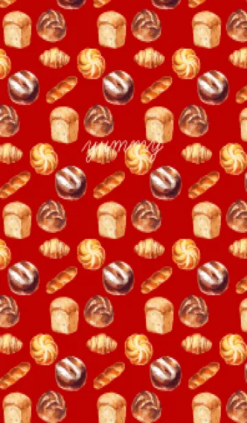 [LINE着せ替え] red & beige パン パン パンの画像1