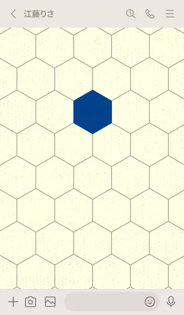 [LINE着せ替え] 六角形のきせかえ ローヤルブルーの画像2