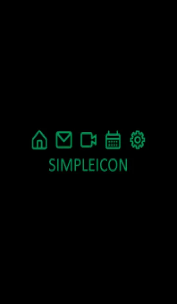 [LINE着せ替え] SIMPLE ICON -BLACK103の画像1