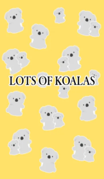 [LINE着せ替え] たくさんコアラ/イエローの画像1