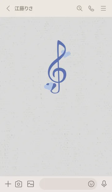 [LINE着せ替え] ト音記号＆♥ レインの画像2