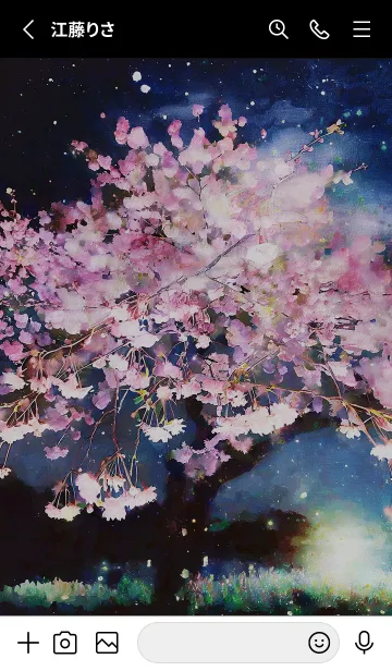 [LINE着せ替え] 美しい夜桜の着せかえ#688の画像2