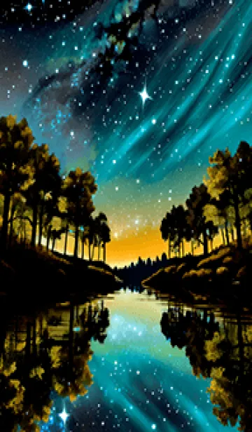 [LINE着せ替え] 綺麗な星空の夜景着せかえ#821の画像1