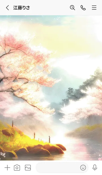 [LINE着せ替え] 優美な春の風景の着せかえ(Spring-462)の画像2