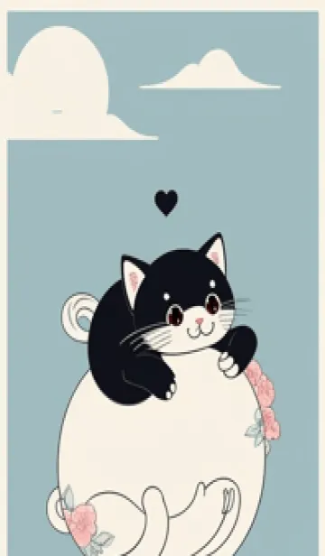 [LINE着せ替え] 快適な良い一日 - 可愛い黒猫 kYscxの画像1