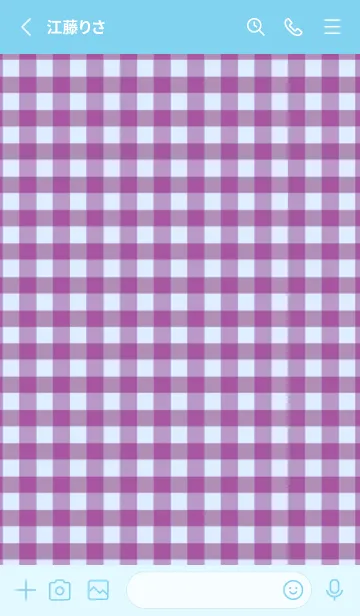 [LINE着せ替え] シンプル チェック 110の画像2