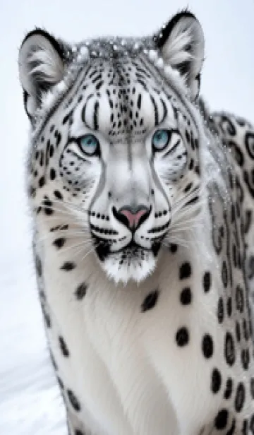 [LINE着せ替え] 夢幻の白いスノーヒョウ 7uC6rの画像1