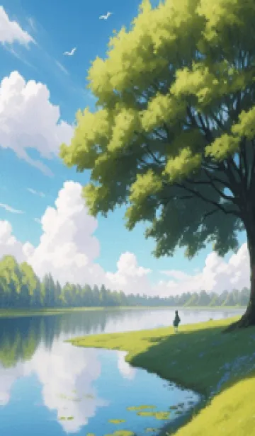 [LINE着せ替え] 田園風光-春の丘の草原 m1KNZの画像1