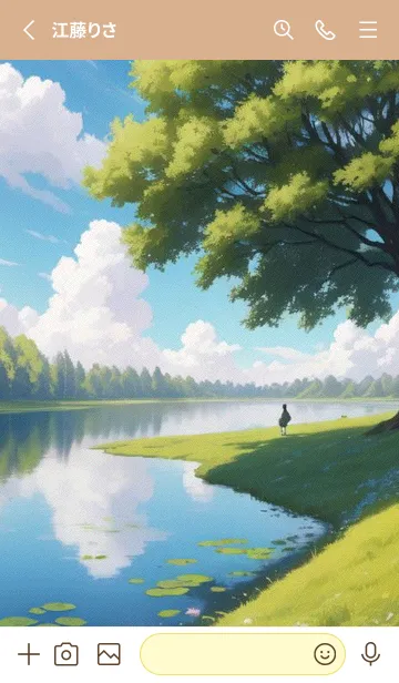 [LINE着せ替え] 田園風光-春の丘の草原 m1KNZの画像2