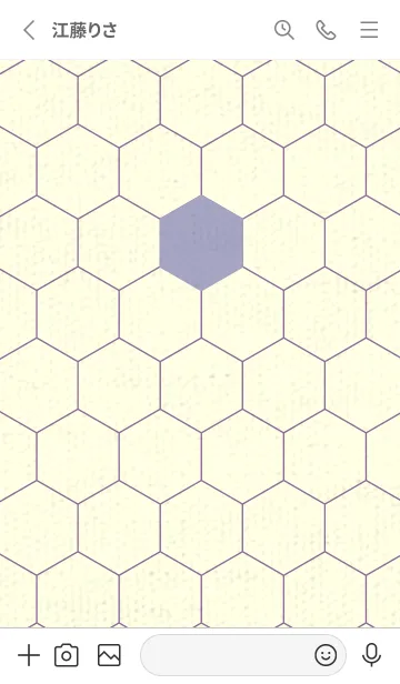 [LINE着せ替え] 六角形のきせかえ 藤鼠の画像2