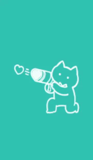 [LINE着せ替え] 推しねこ(green19)の画像1