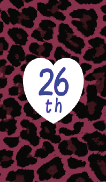 [LINE着せ替え] 26 th レオパード ハート 11の画像1