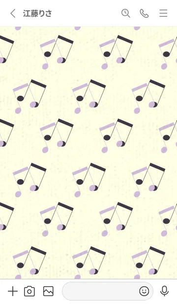 [LINE着せ替え] 2連符柄  ライラックの画像2