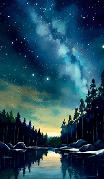 [LINE着せ替え] 綺麗な星空の夜景着せかえ#835の画像1