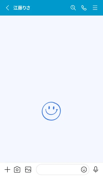 [LINE着せ替え] シンプル ミニ スマイル 143の画像2