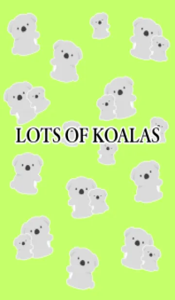 [LINE着せ替え] たくさんコアラ/イエローグリーンの画像1