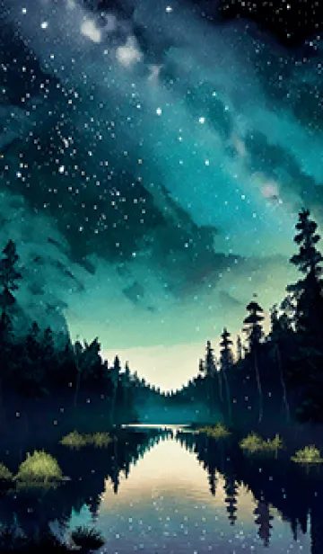 [LINE着せ替え] 綺麗な星空の夜景着せかえ#837の画像1