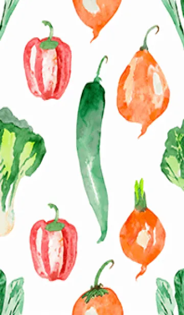 [LINE着せ替え] 【シンプル】お野菜の着せかえ#579の画像1