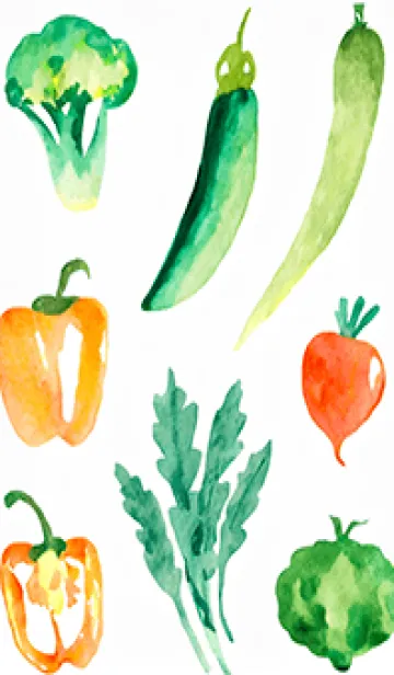 [LINE着せ替え] 【シンプル】お野菜の着せかえ#580の画像1