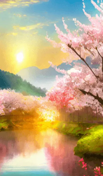 [LINE着せ替え] 優美な春の風景の着せかえ(Spring-475)の画像1
