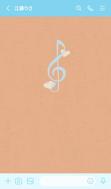 [LINE着せ替え] ト音記号＆♥ 薄明の画像2