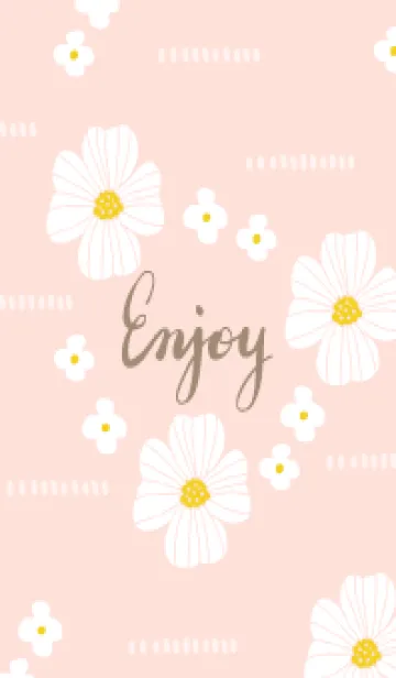 [LINE着せ替え] かわいい 2種の白い花5の画像1