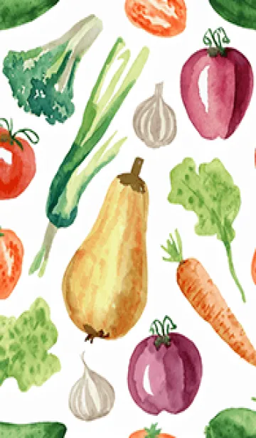 [LINE着せ替え] 【シンプル】お野菜の着せかえ#587の画像1