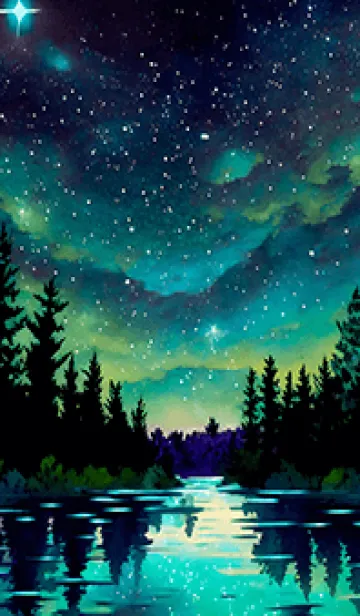 [LINE着せ替え] 綺麗な星空の夜景着せかえ#842の画像1