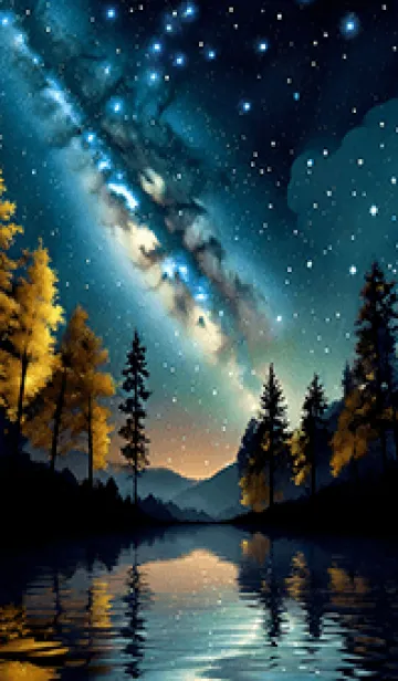 [LINE着せ替え] 綺麗な星空の夜景着せかえ#843の画像1