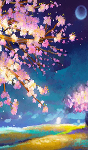 [LINE着せ替え] 美しい夜桜の着せかえ#713の画像1