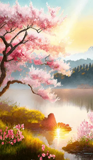 [LINE着せ替え] 優美な春の風景の着せかえ(Spring-481)の画像1