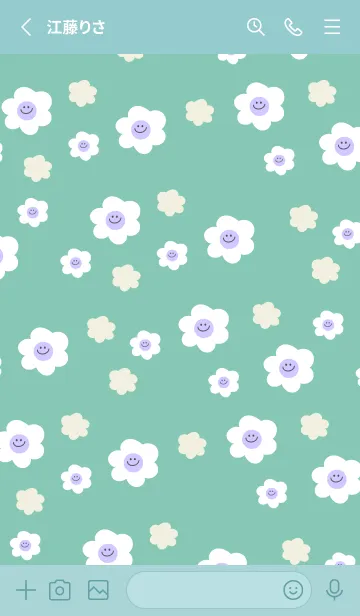 [LINE着せ替え] ミニ スマイル フラワーズ 10の画像2