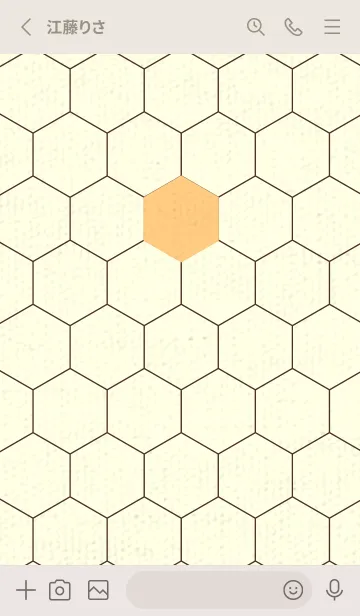 [LINE着せ替え] 六角形のきせかえ ゴールデンコーンの画像2