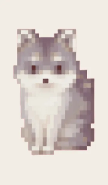 [LINE着せ替え] たぬきのドット絵のきせかえ Brown 02の画像1