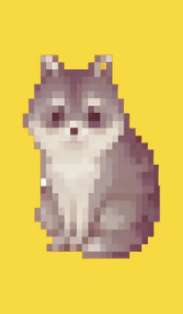 [LINE着せ替え] たぬきのドット絵のきせかえ Yellow 01の画像1