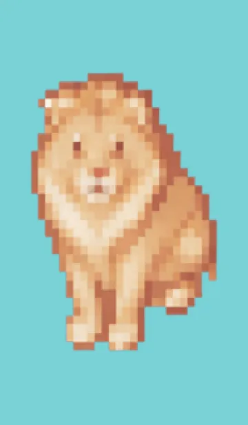 [LINE着せ替え] ラオオンのドット絵のきせかえ Beige 04の画像1