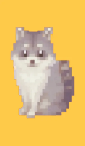 [LINE着せ替え] たぬきのドット絵のきせかえ Yellow 03の画像1