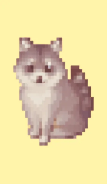 [LINE着せ替え] たぬきのドット絵のきせかえ Yellow 05の画像1