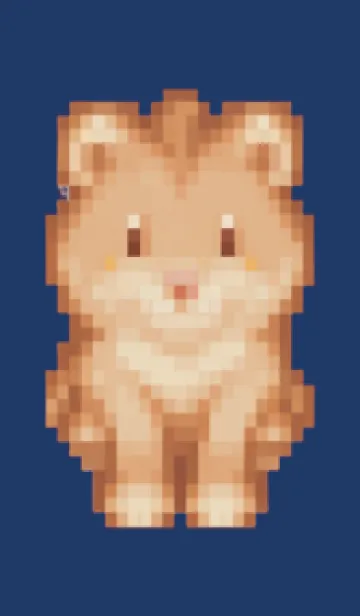 [LINE着せ替え] ラオオンのドット絵のきせかえ Beige 05の画像1