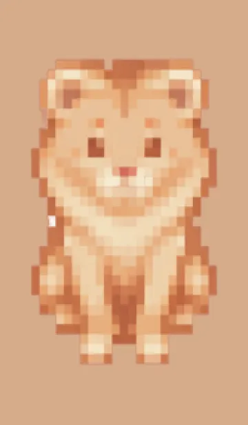 [LINE着せ替え] ラオオンのドット絵のきせかえ Beige 02の画像1