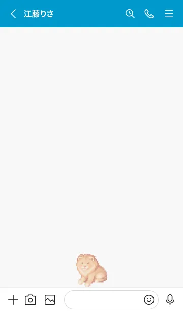 [LINE着せ替え] ラオオンのドット絵のきせかえ Blue 02の画像2