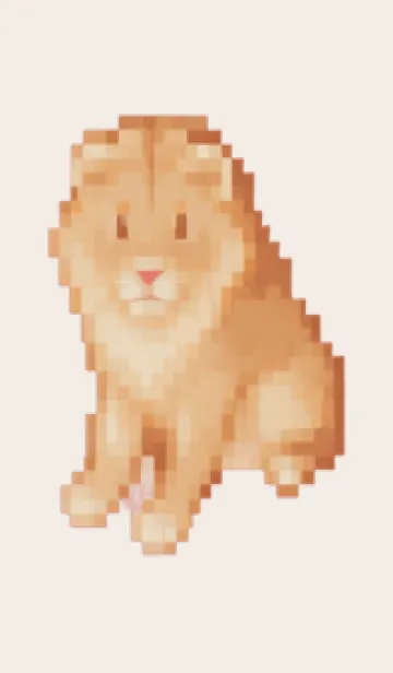 [LINE着せ替え] ラオオンのドット絵のきせかえ Brown 02の画像1