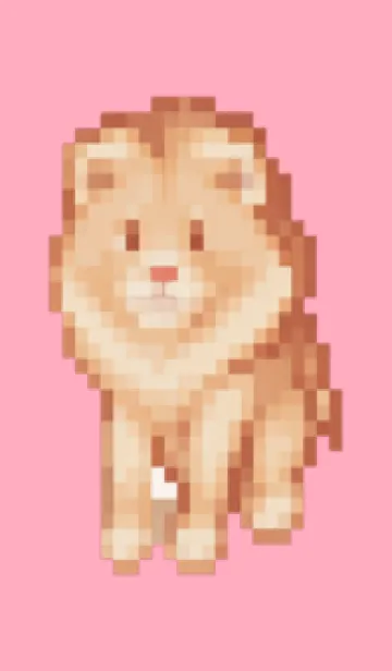 [LINE着せ替え] ラオオンのドット絵のきせかえ Pink 04の画像1