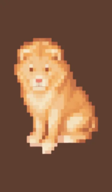 [LINE着せ替え] ラオオンのドット絵のきせかえ Brown 01の画像1