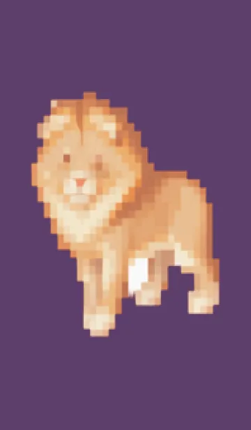 [LINE着せ替え] ラオオンのドット絵のきせかえ Purple 05の画像1