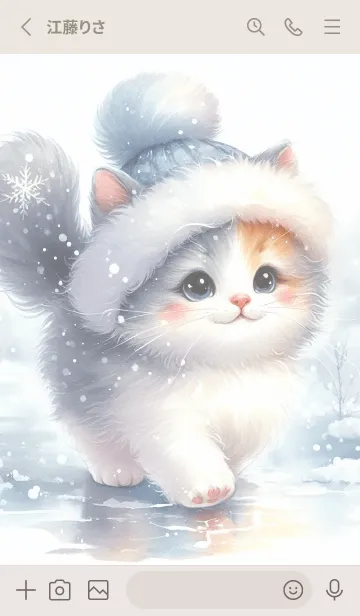 [LINE着せ替え] 小さな雪の天使の画像2